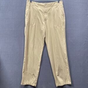 Vtg? Tommy Bahama Relax Silk Blend Pants Mens 38 Yellow Resort Casual Pockets